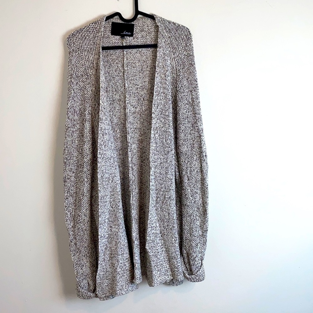 LINE Chunky Knit Oversized Slouchy Cardigan Linen Cotton Blend